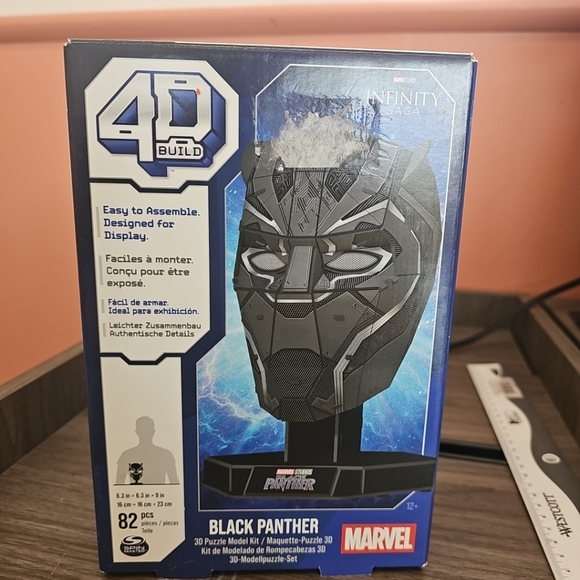 NIB 4D Build Black Panther 3D Model Kit Spin Master Marvel The Infinity Saga - Picture 1 of 8